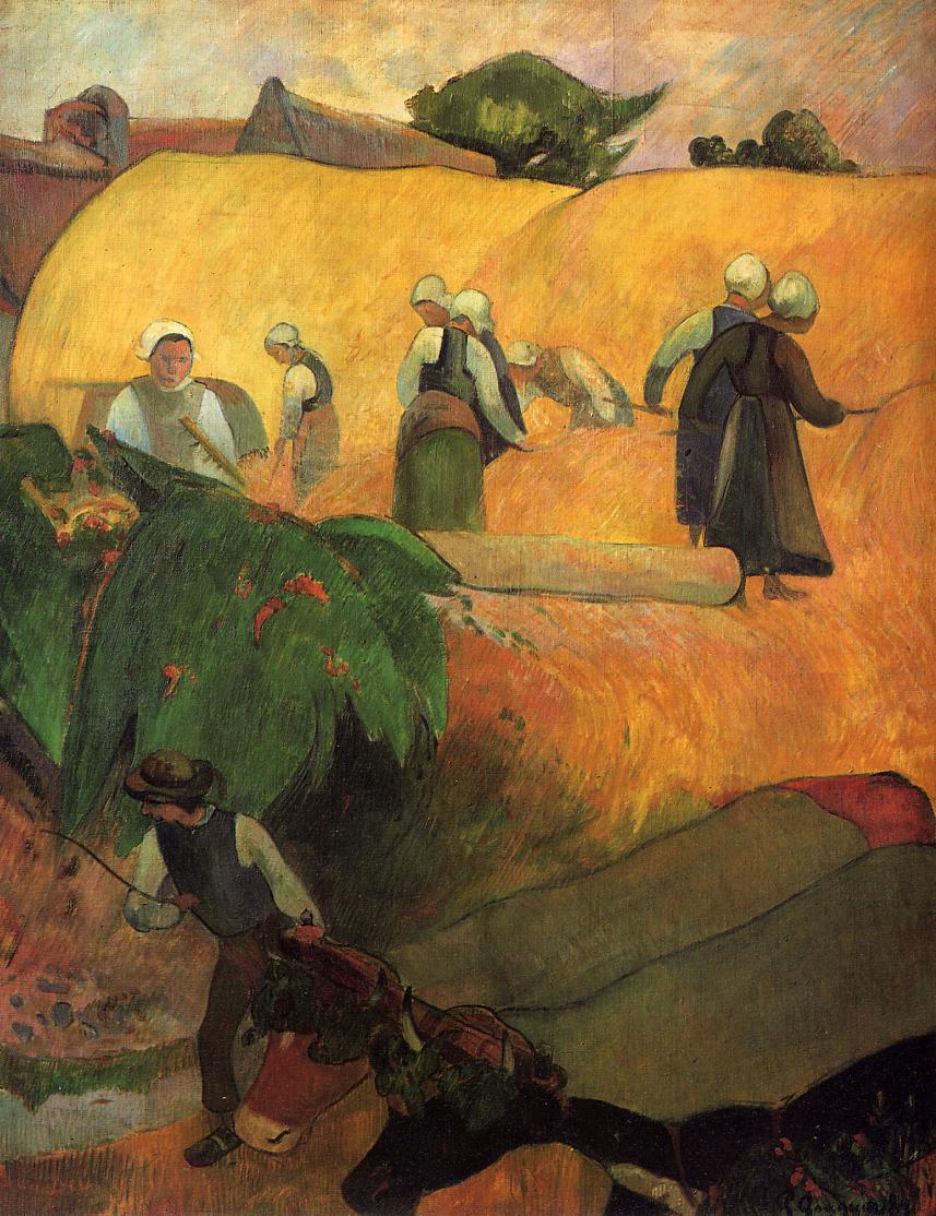 Haymaking in Brittany - Paul Gauguin Painting